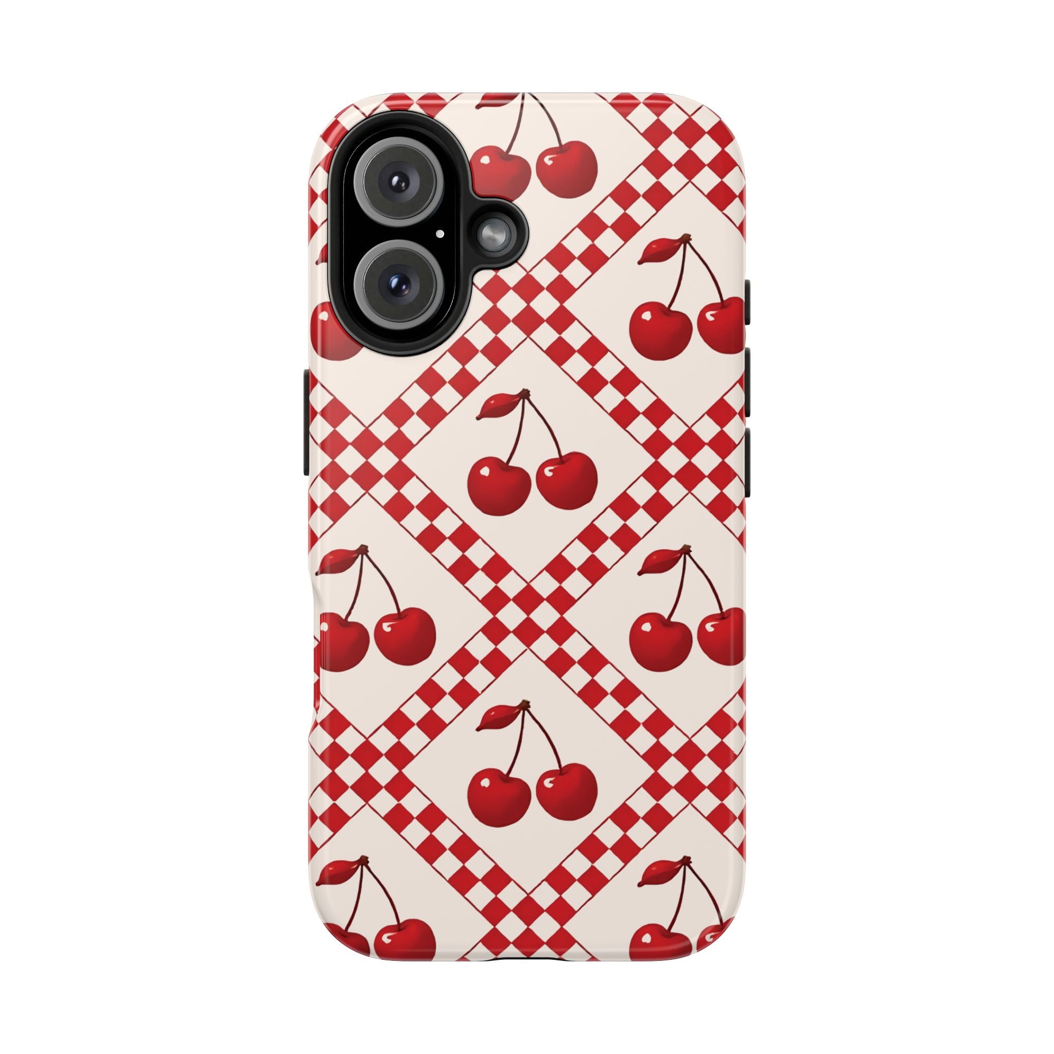 Cherry Check iPhone Case