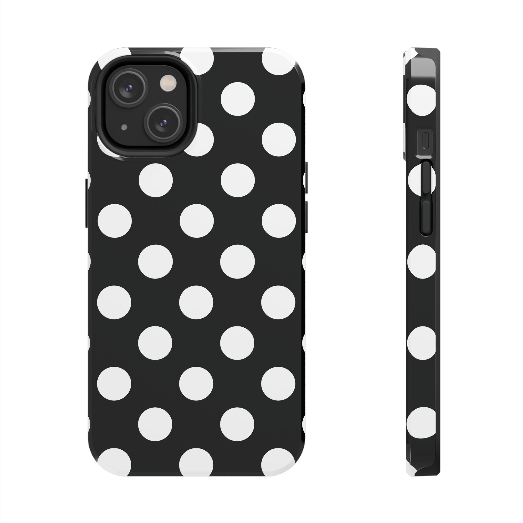 Polka Dots Black & White iPhone Case