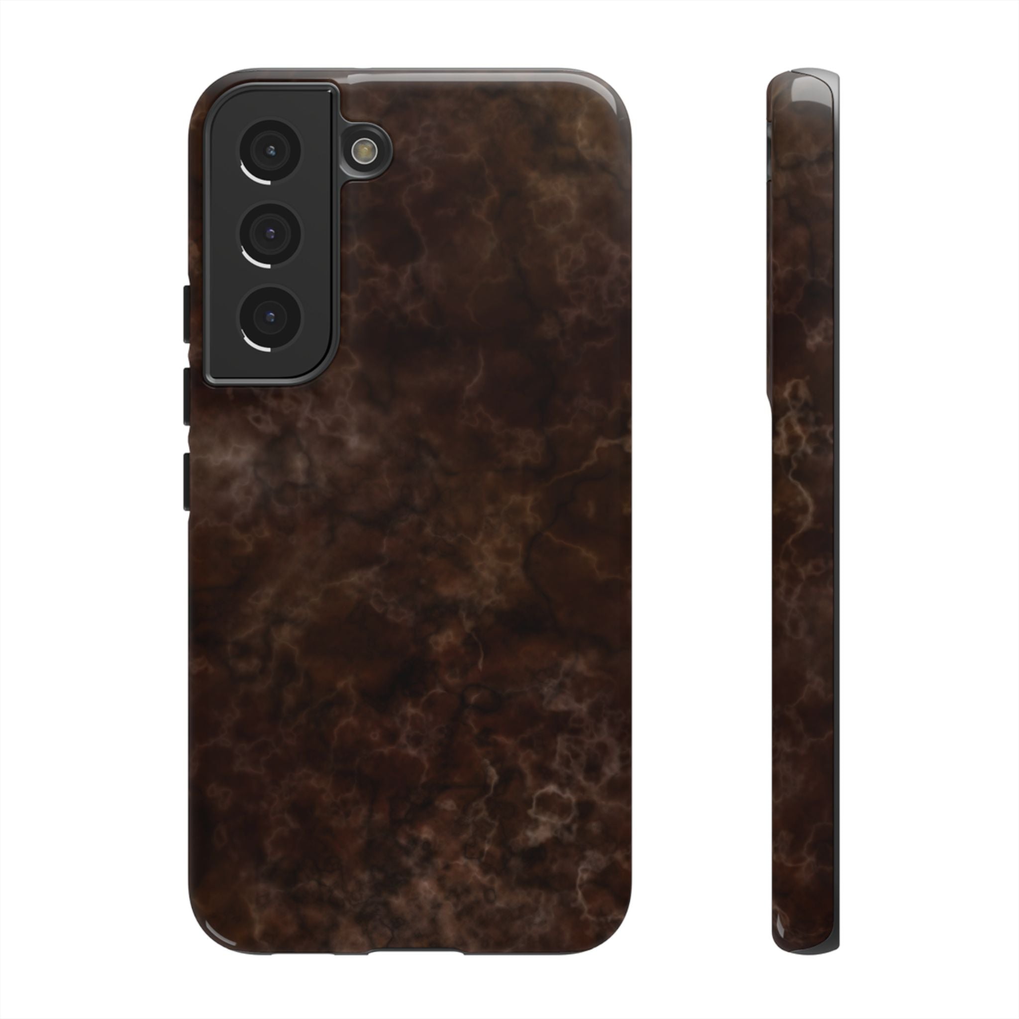 Espresso Brown Marbled Galaxy Case