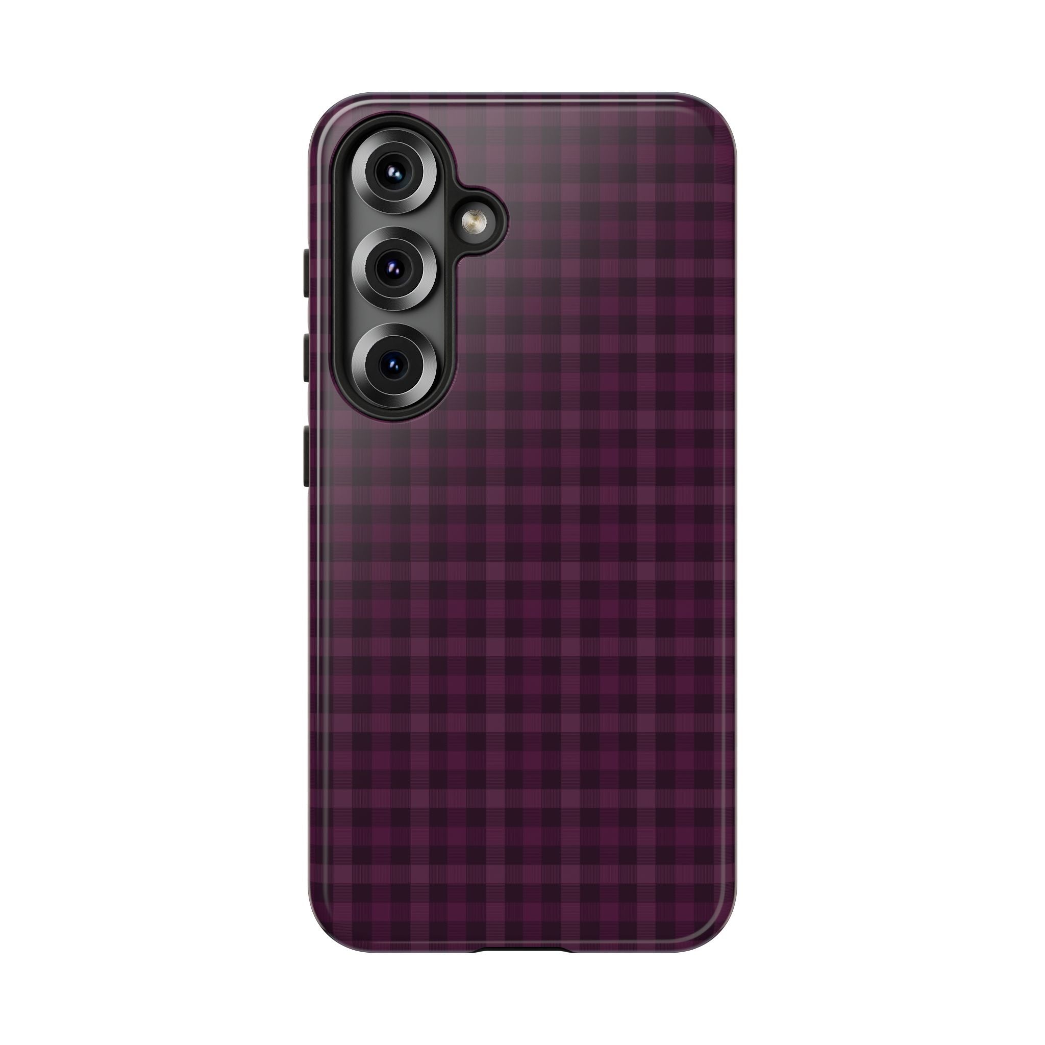 Plum Crush | Purple Plaid Galaxy Case