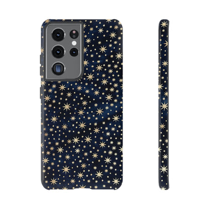 Estuche Galaxy con estrellas azules y cielo nocturno