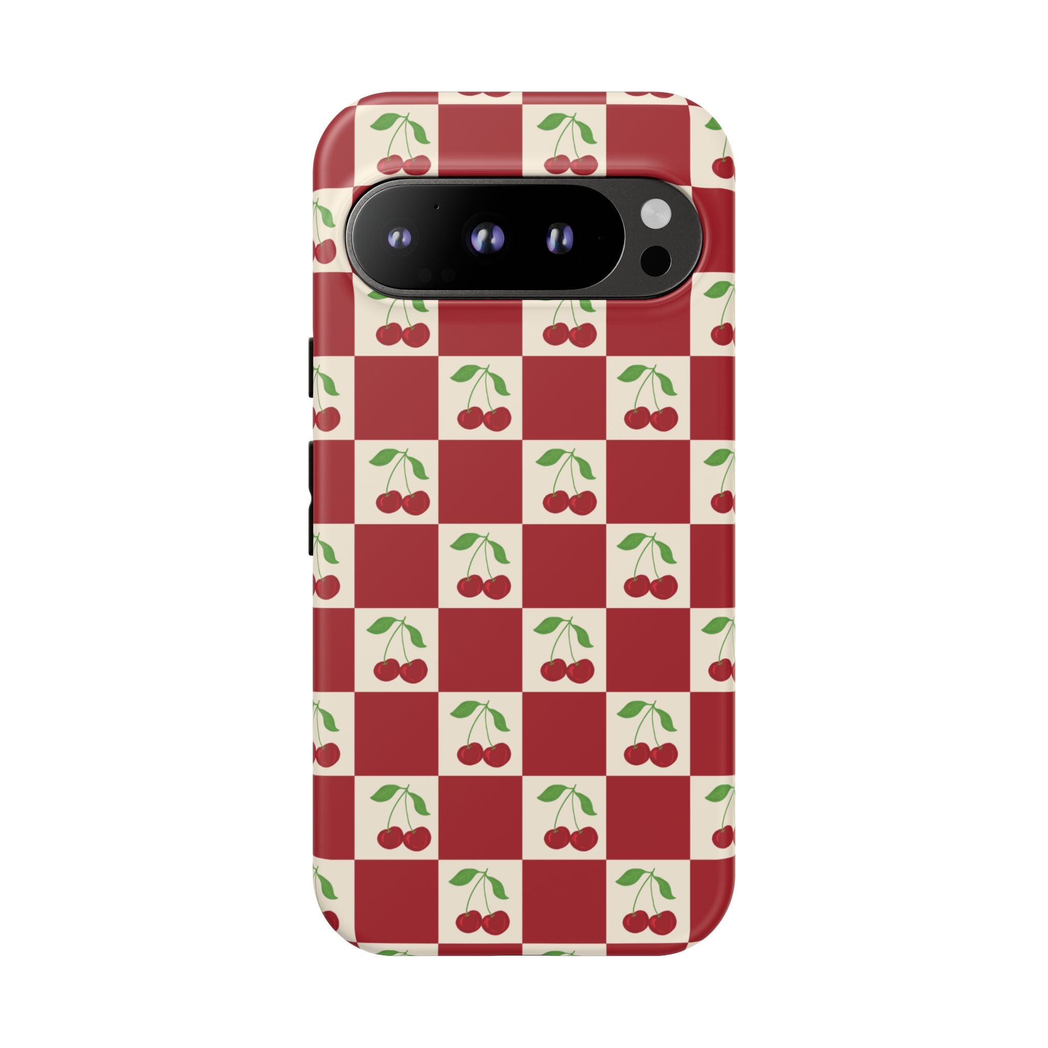 Cherry Check Phone Case