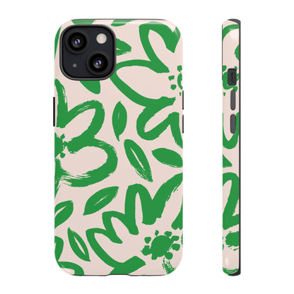 Happy | Green Modern Floral Case