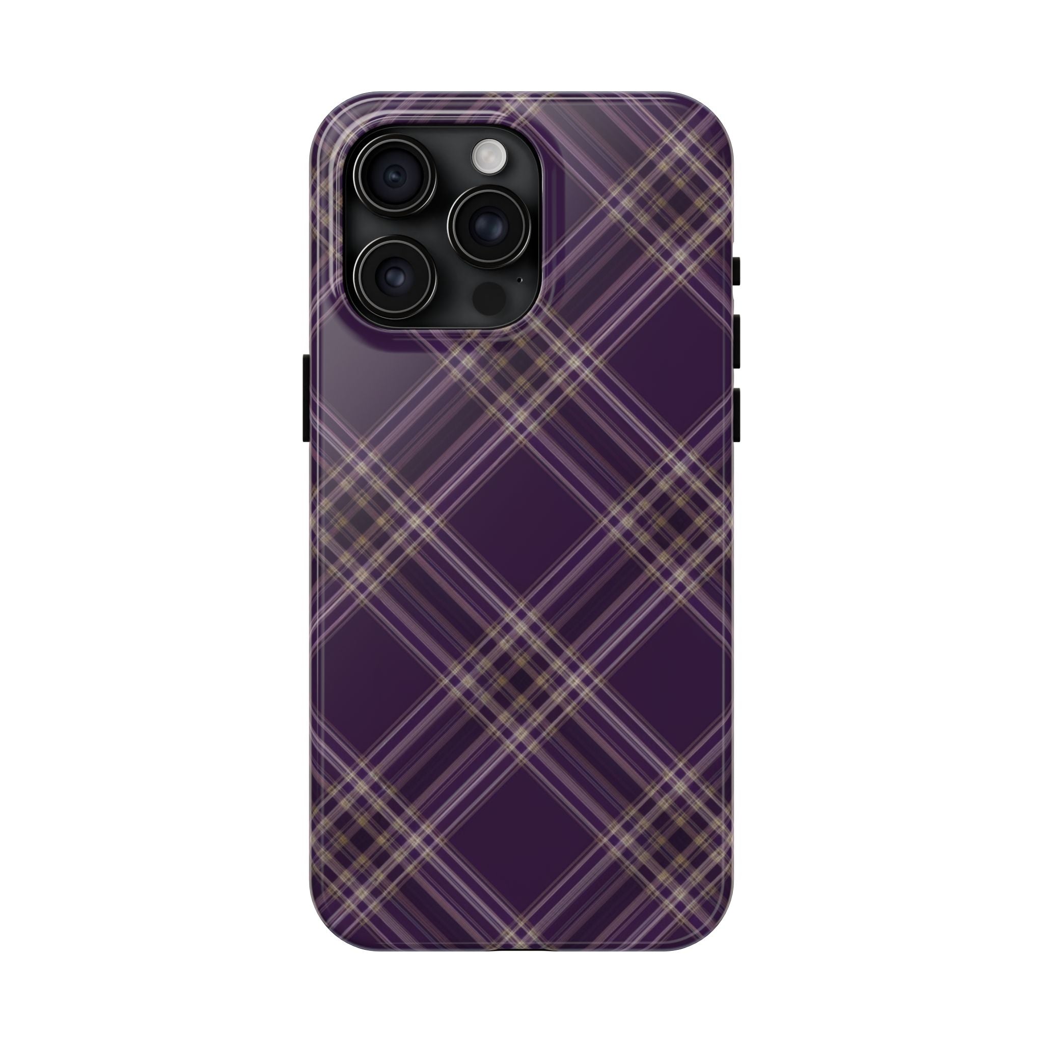 Plaid Prune | Coque iPhone Rétro