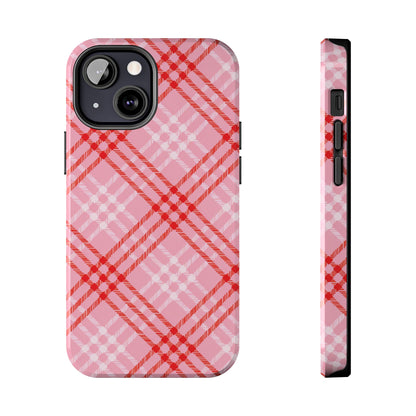 Chanelle | Pink Plaid iPhone Case