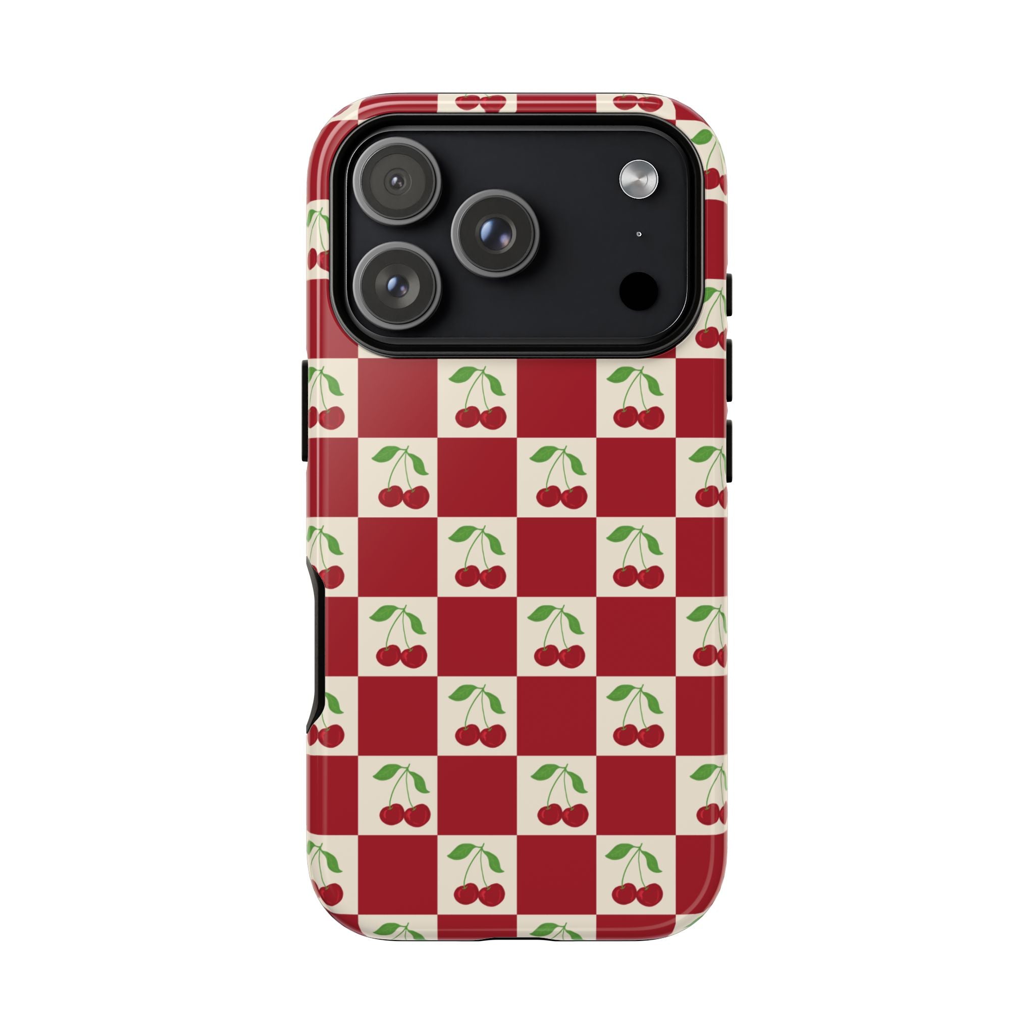 Cherry Check Phone Case
