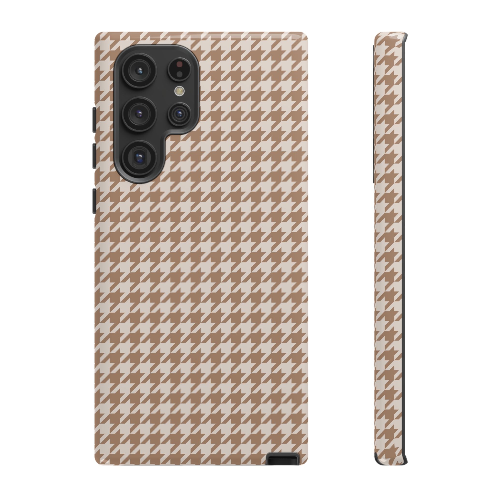 Checked In | Beige Gingham Galaxy Case