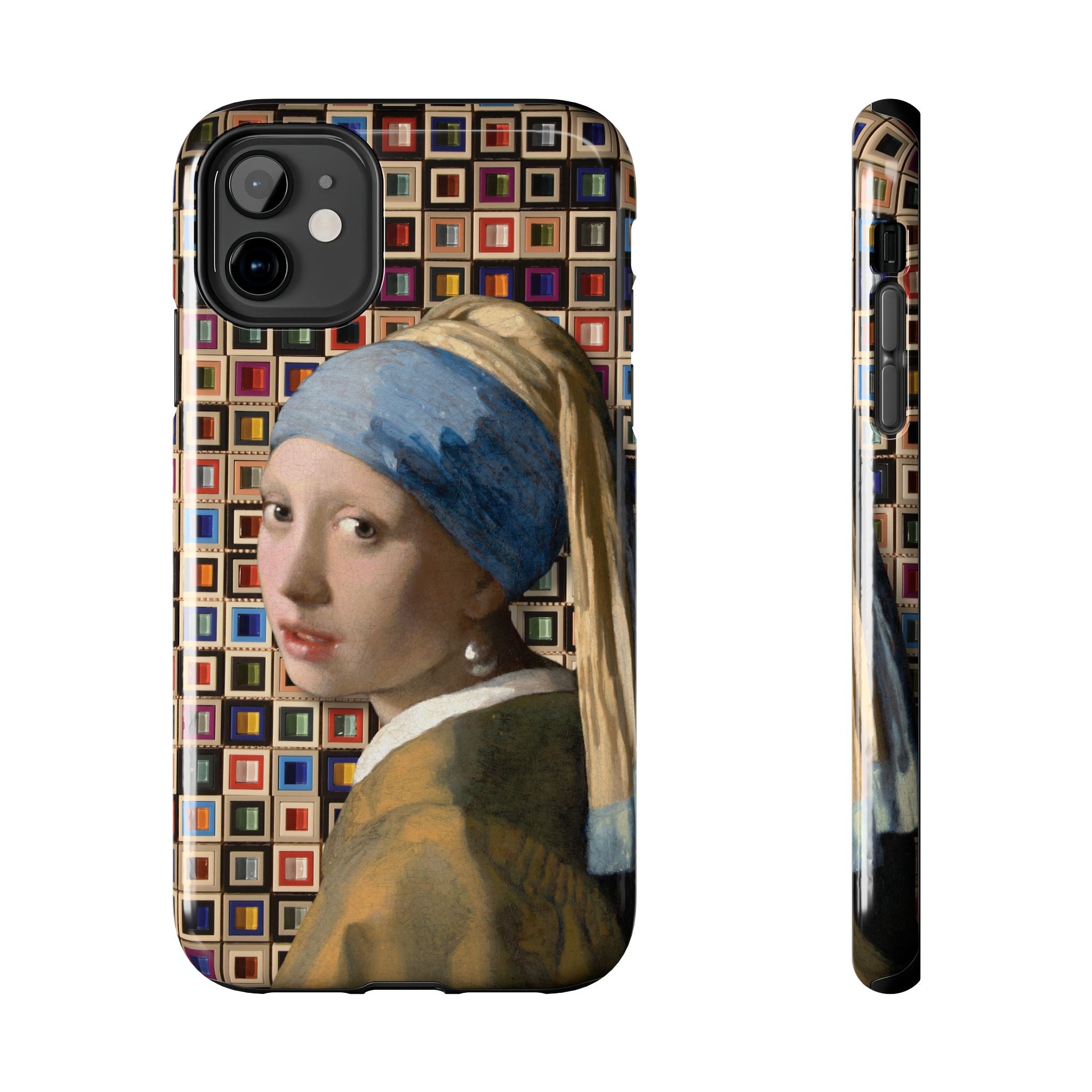 Girl with a Pearl Earring Collage iPhone Case