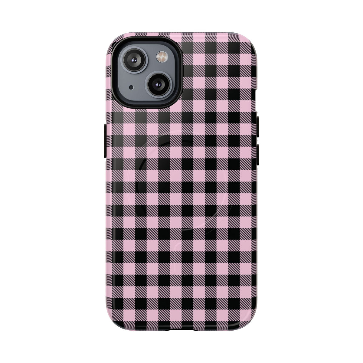 Pink Punk | Pink & Black Check MagSafe Case
