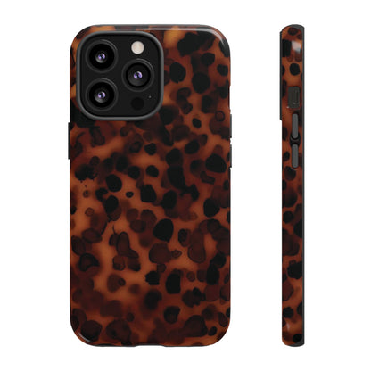 Shell Game | Dark Abstract Tortoise Print Case