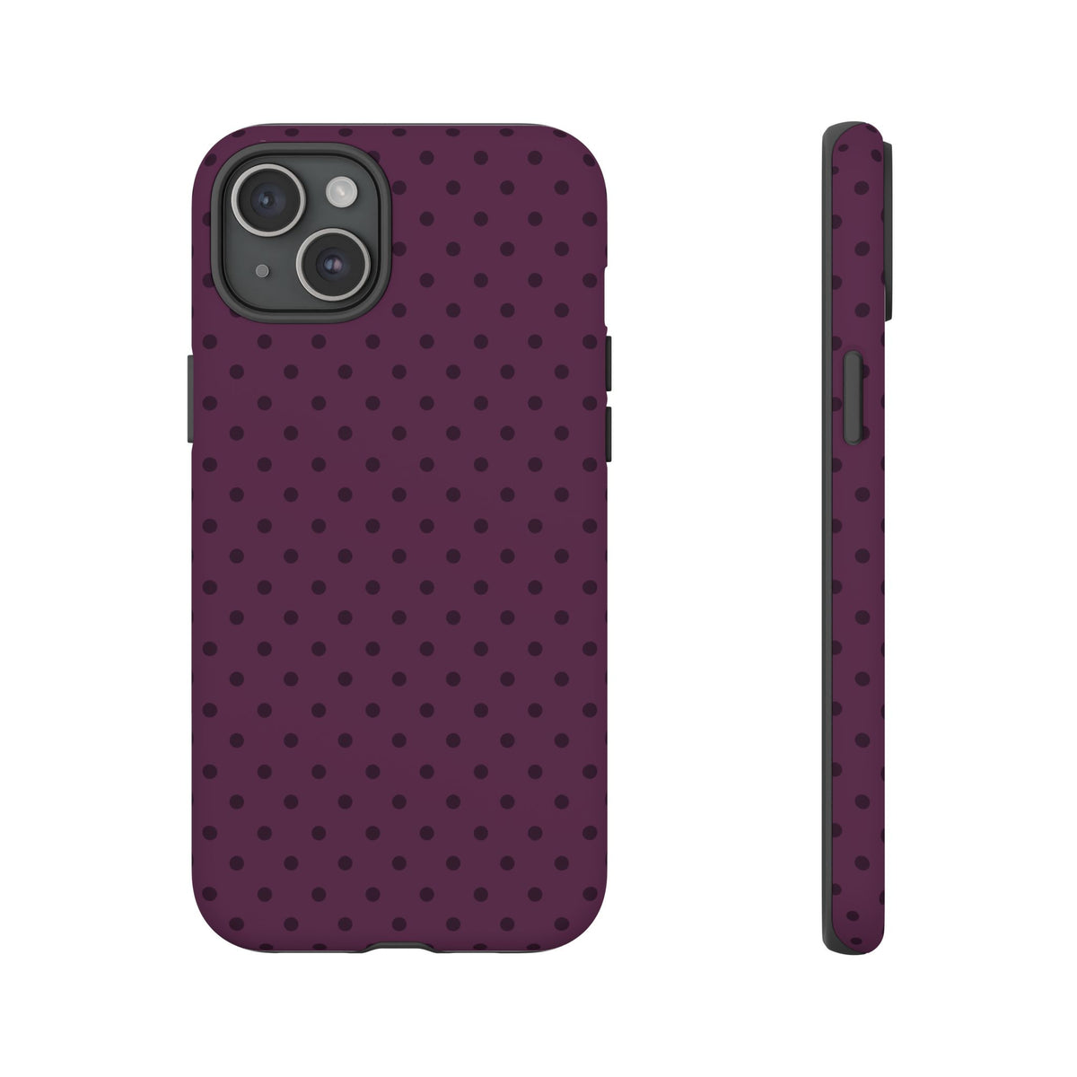 Plum Mood | Polka Dot iPhone Case