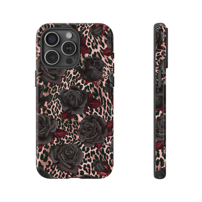 Midnight Rose | Pink Leopard Floral Case