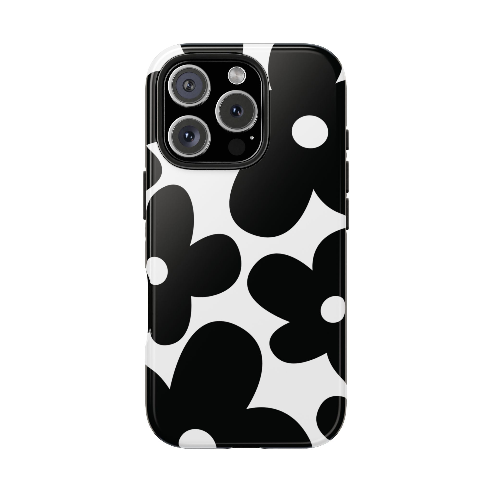 Y2K Daisy Black Flower iPhone Case