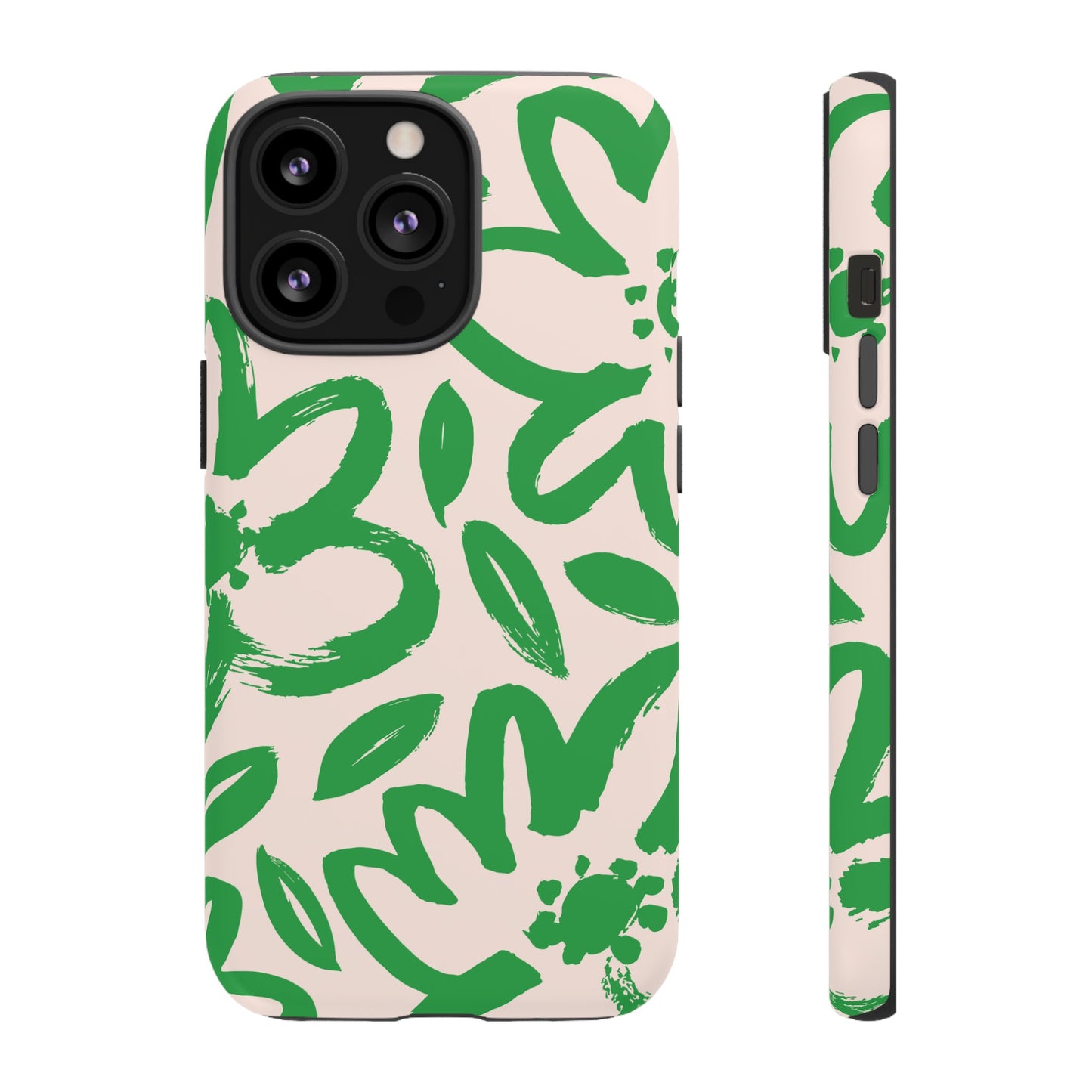 Happy | Green Modern Floral Case