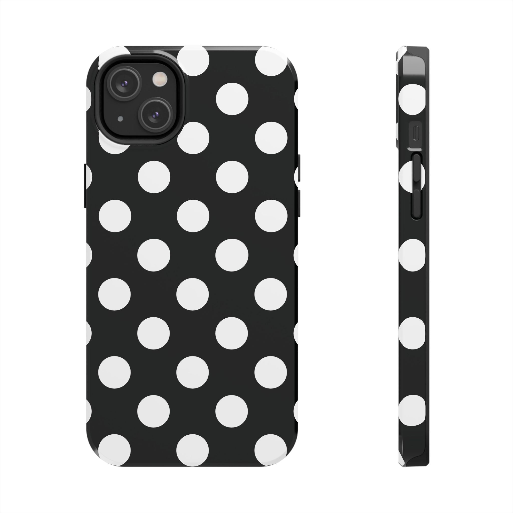 Polka Dots Black & White iPhone Case