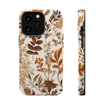 Autumn Botanical | Brown Floral MagSafe Case