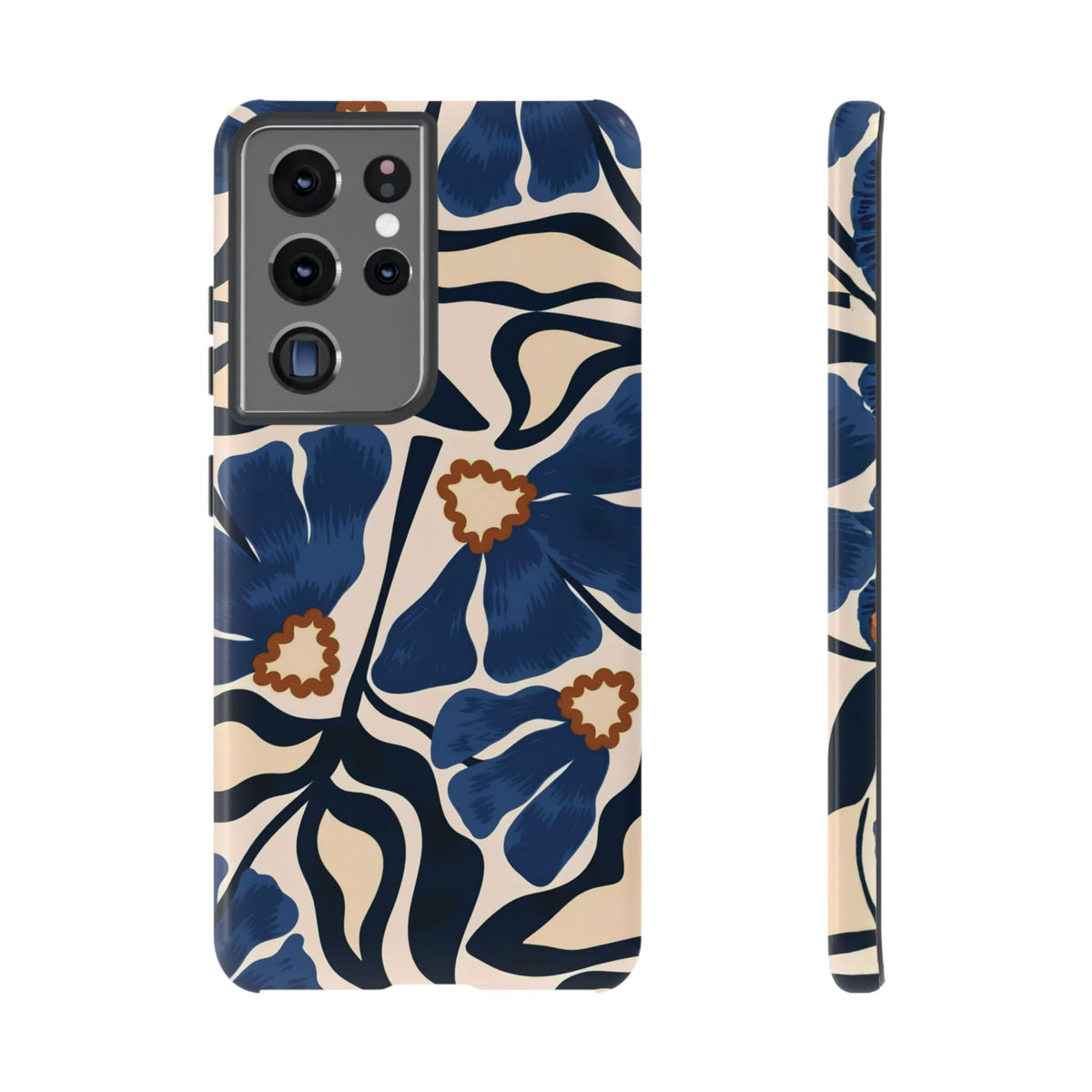 Blue Note | Abstract Blue Floral Samsung Galaxy Case