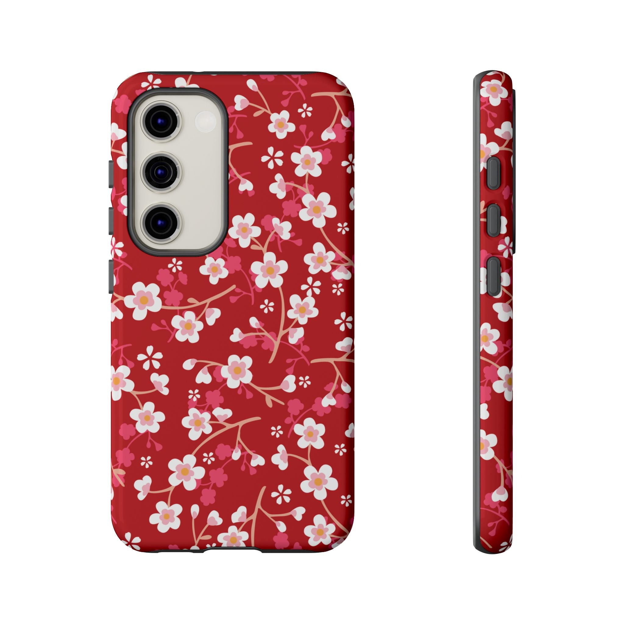 Cherry Bloom | Red Floral Galaxy Case