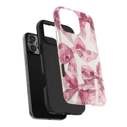 Whimsy | Pink Bows iPhone Case