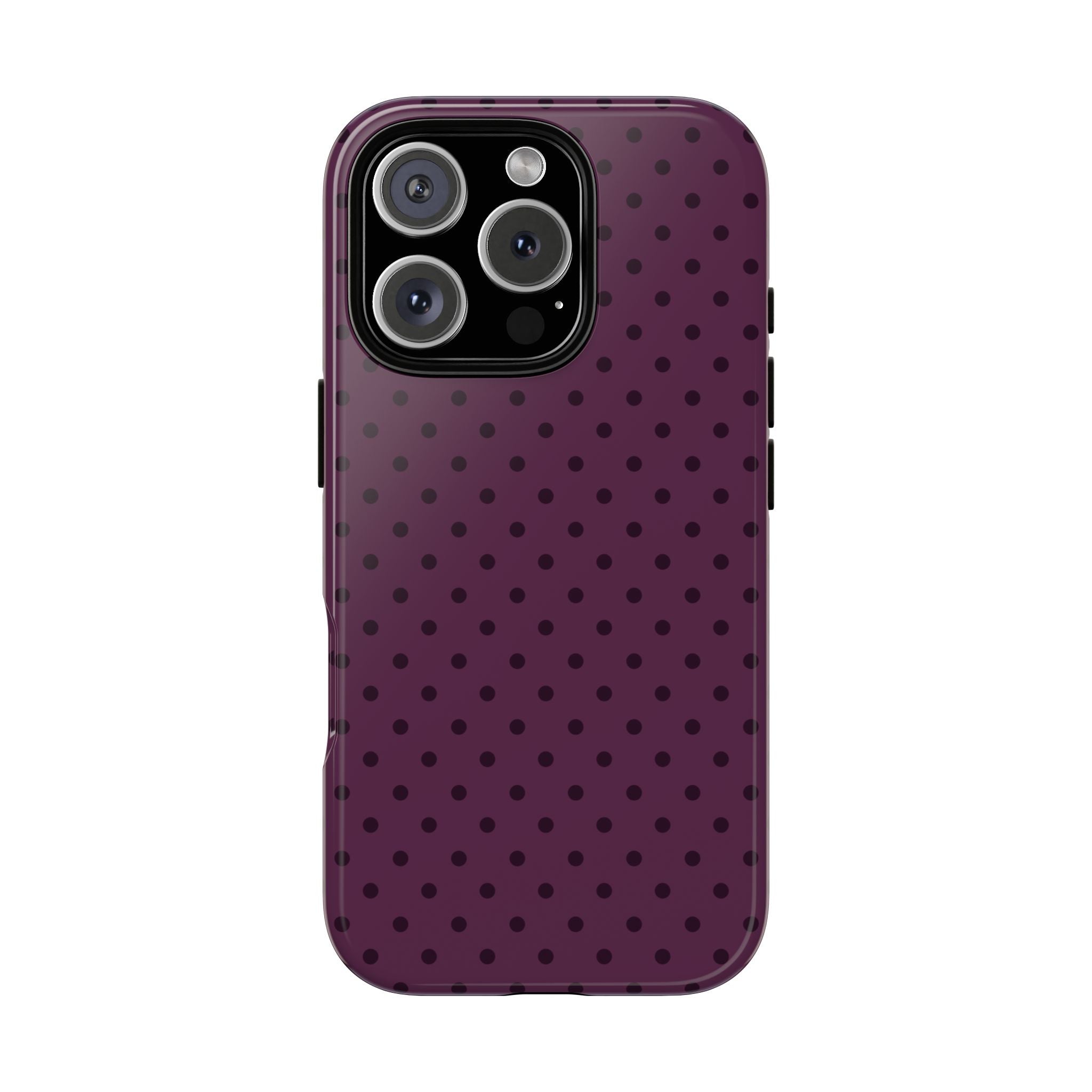 Plum Mood | Polka Dot iPhone Case