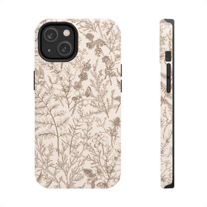 Coque iPhone Beige Botanical | Floral