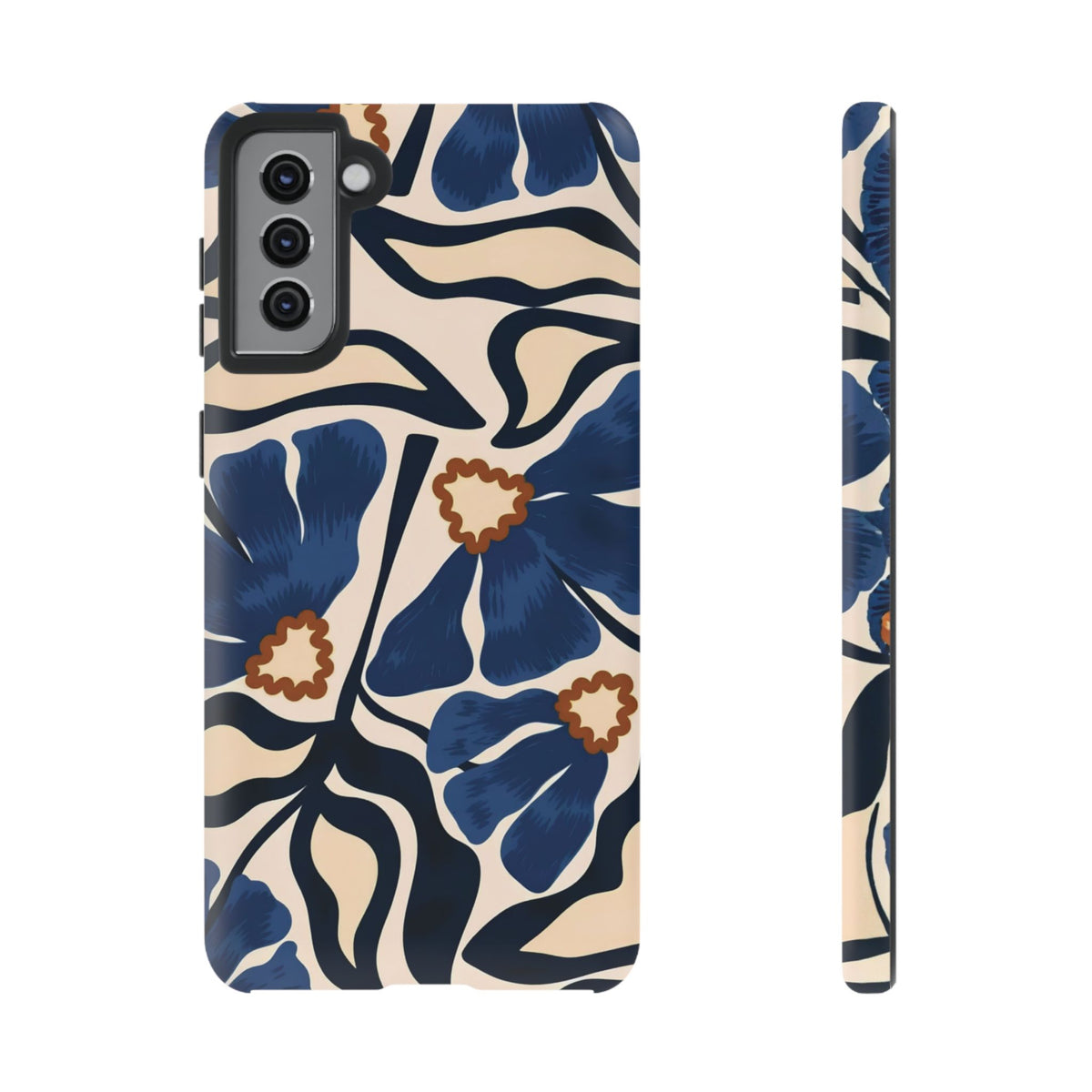 Blue Note | Abstract Blue Floral Samsung Galaxy Case