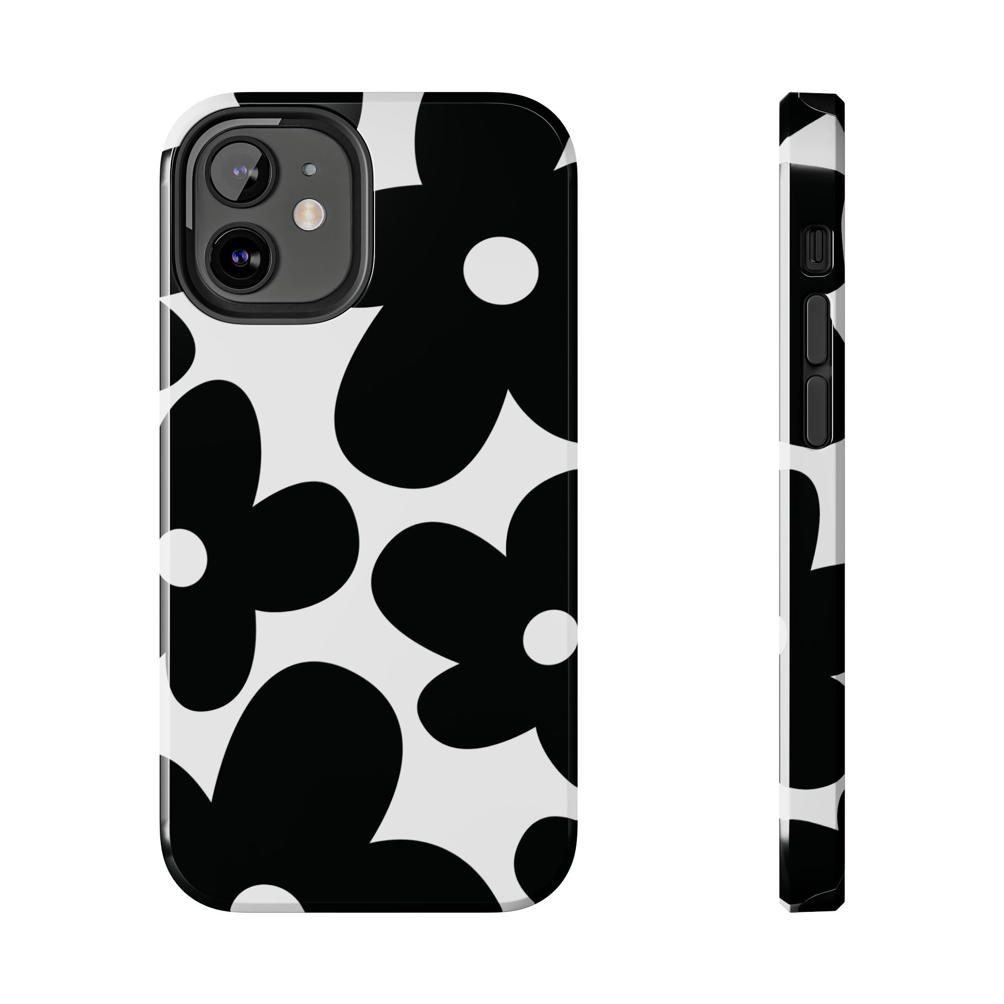 Y2K Daisy Black Flower iPhone Case