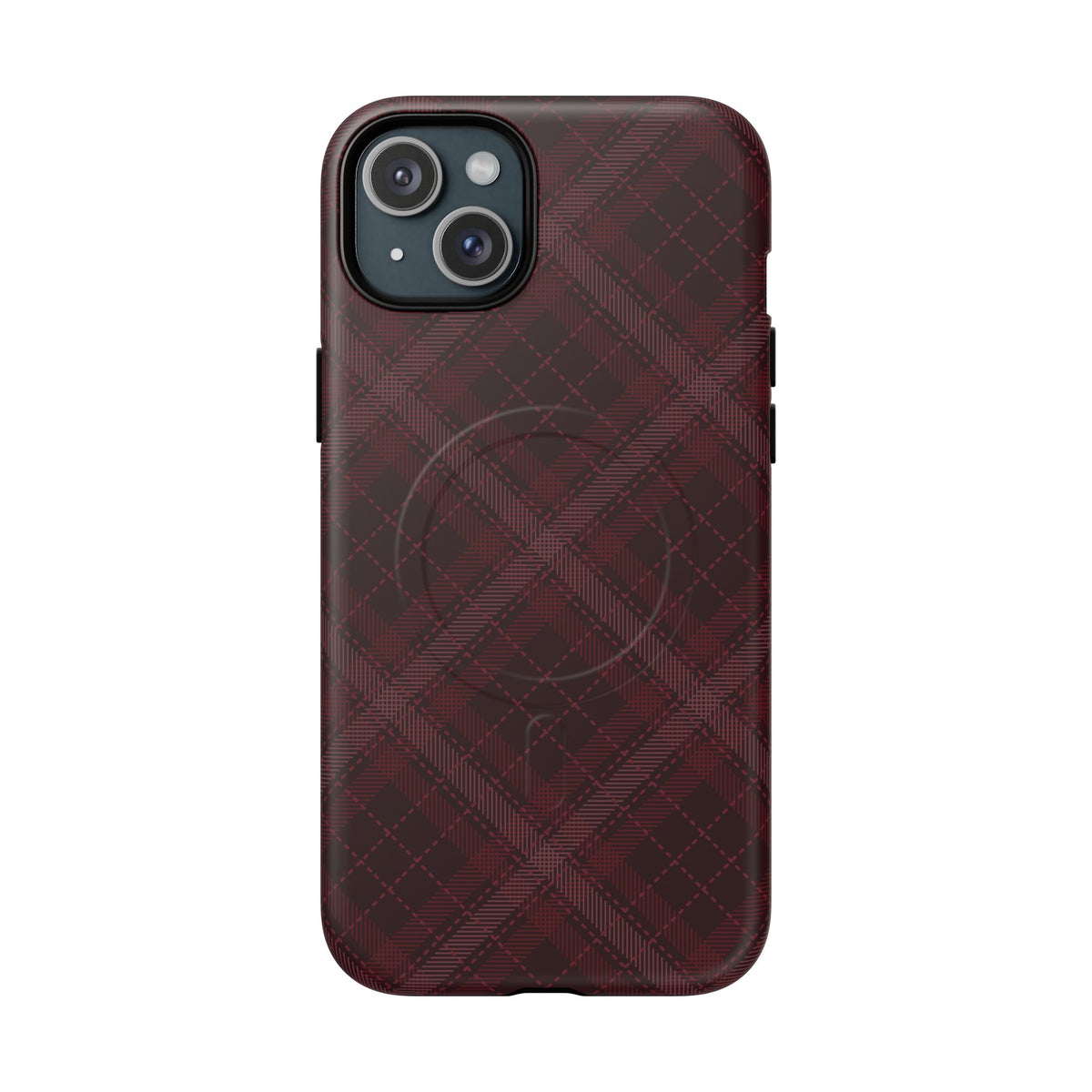 Trendsetter | Burgundy Plaid MagSafe Case