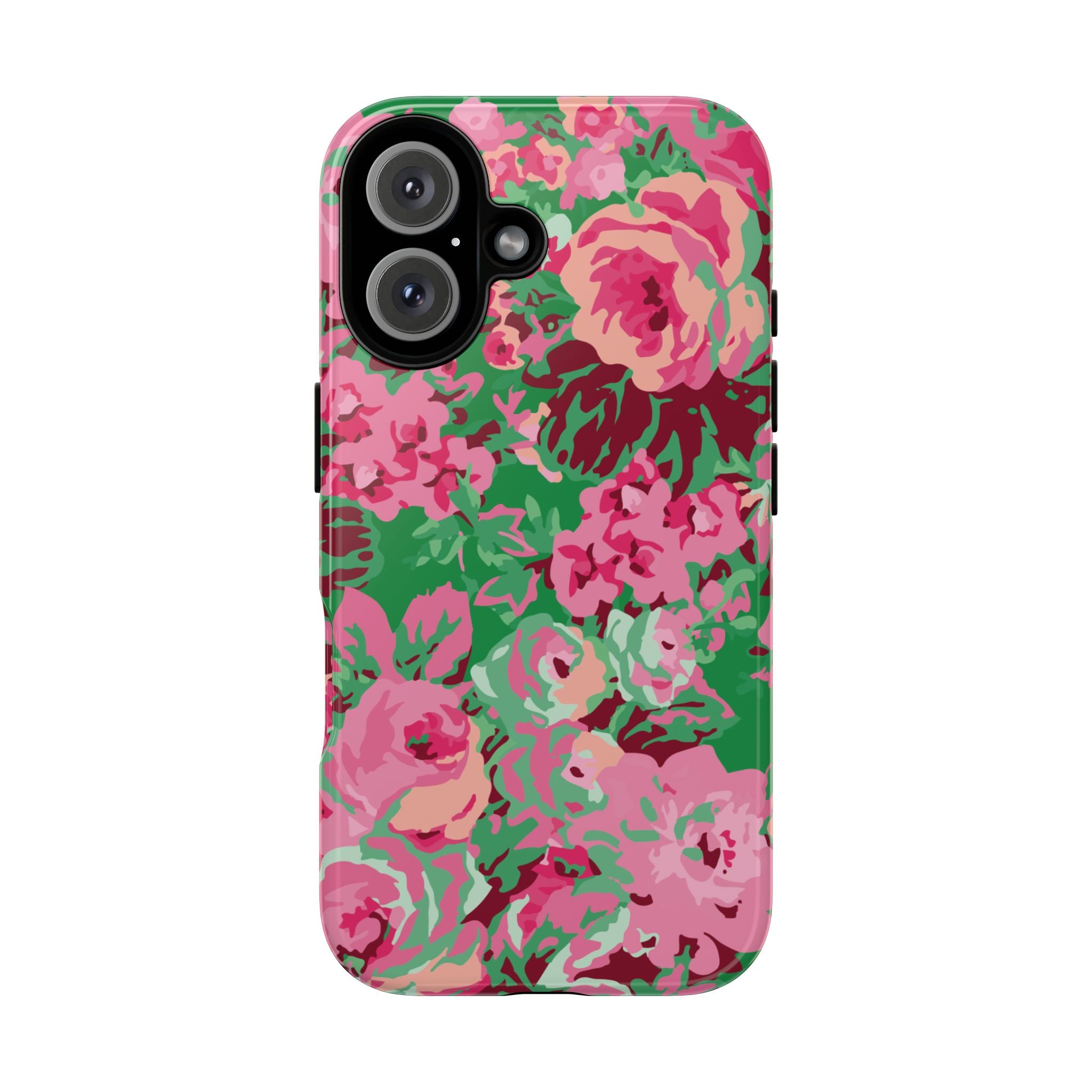 Tout est rose | Coque iPhone à motif floral vert