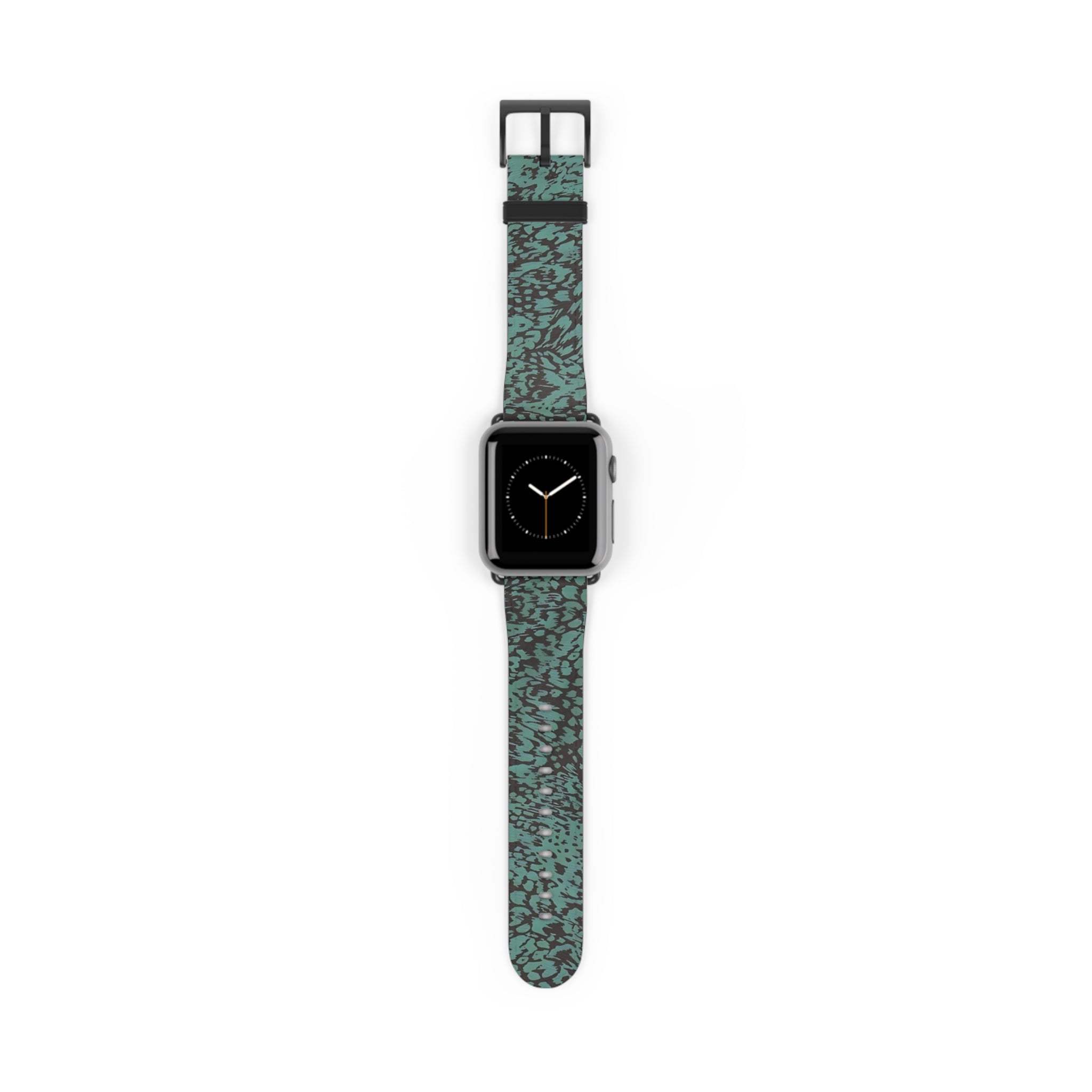 Blue Leopard Print Apple Watch Band