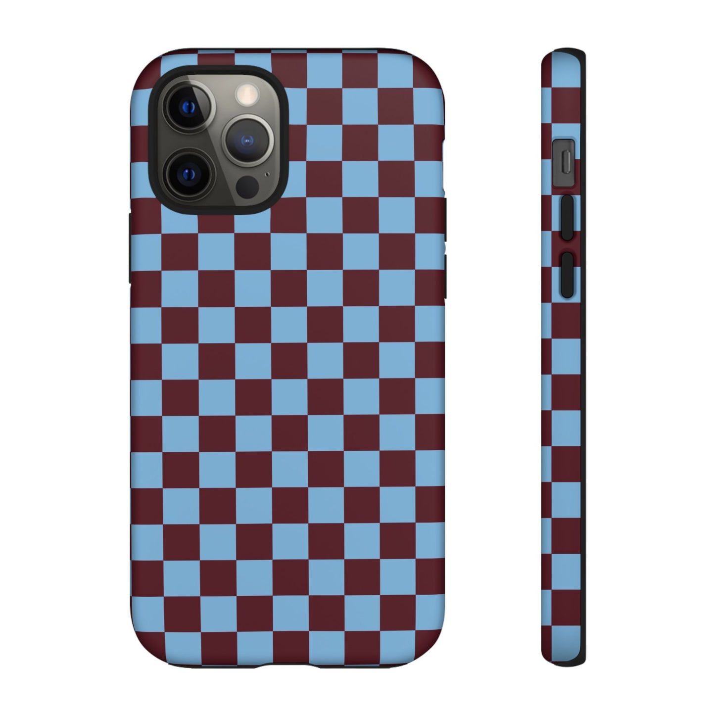 Checked Out | Blue & Brown Checkerboard Case