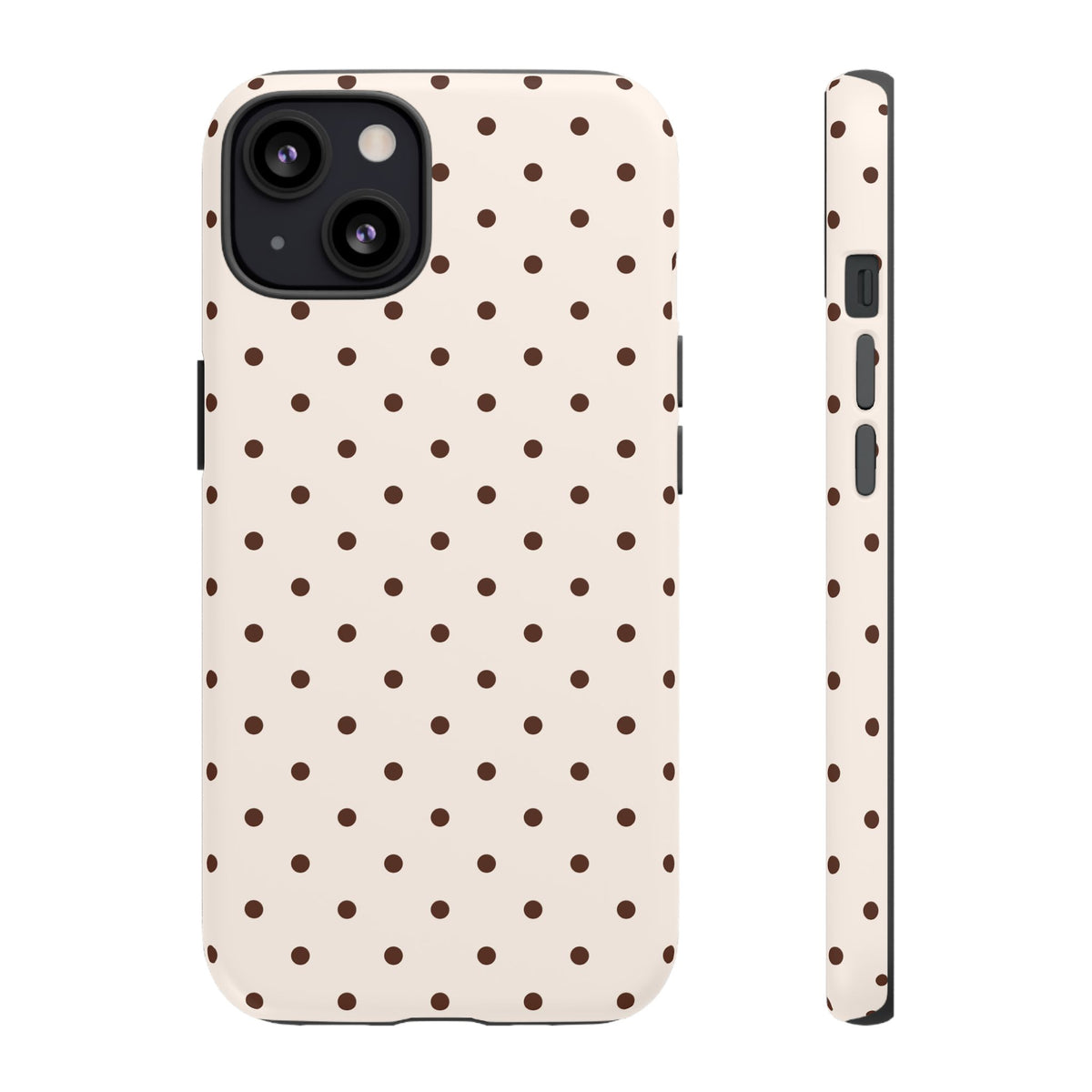 Vanilla Bean | Brown Polka Dot iPhone Case