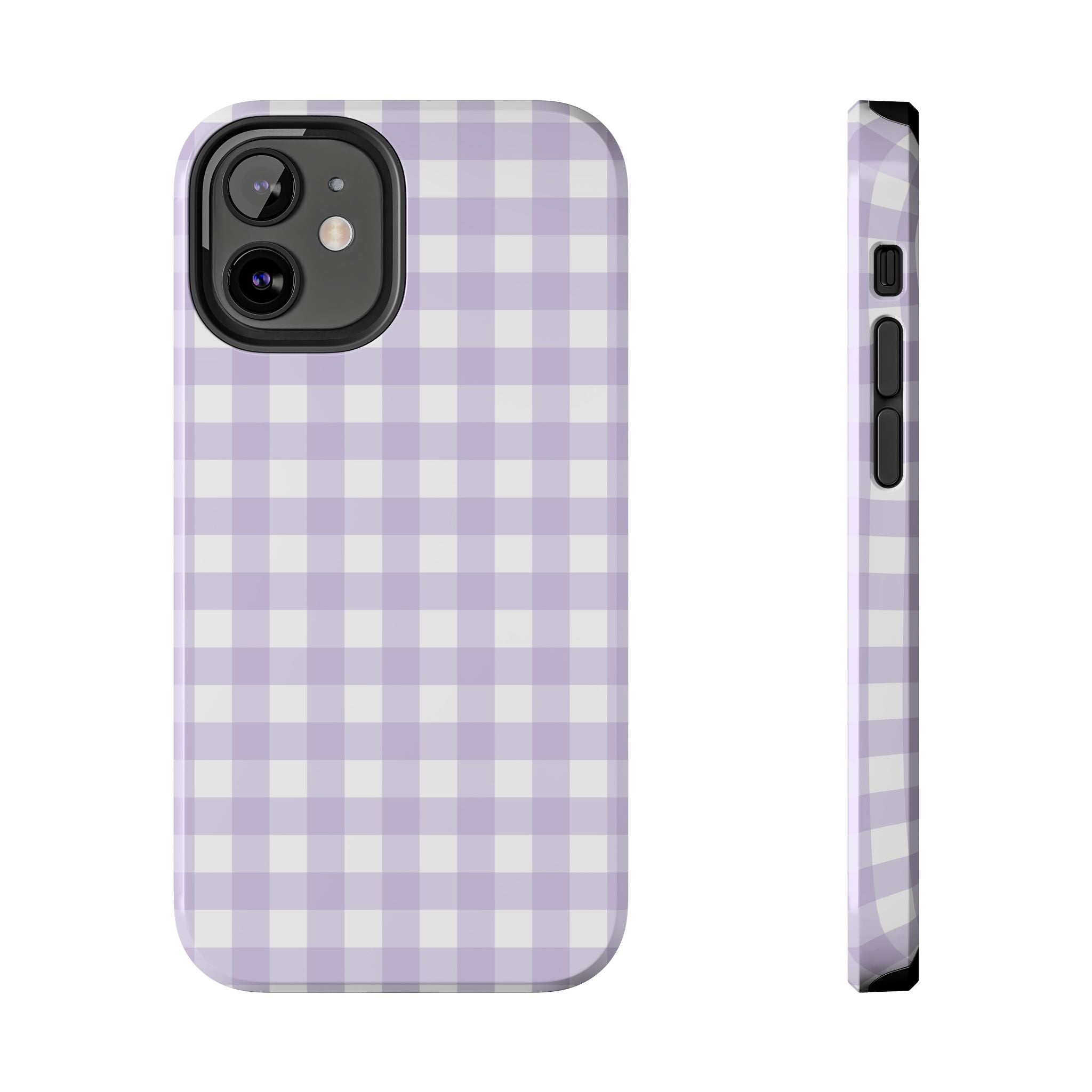 Purple Plaid Gingham Check iPhone Case