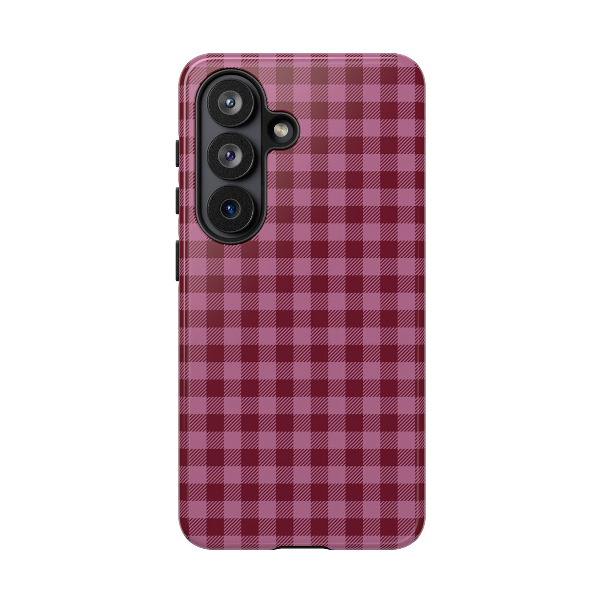 Pink Privilege | Pink & Burgundy Gingham Galaxy Case