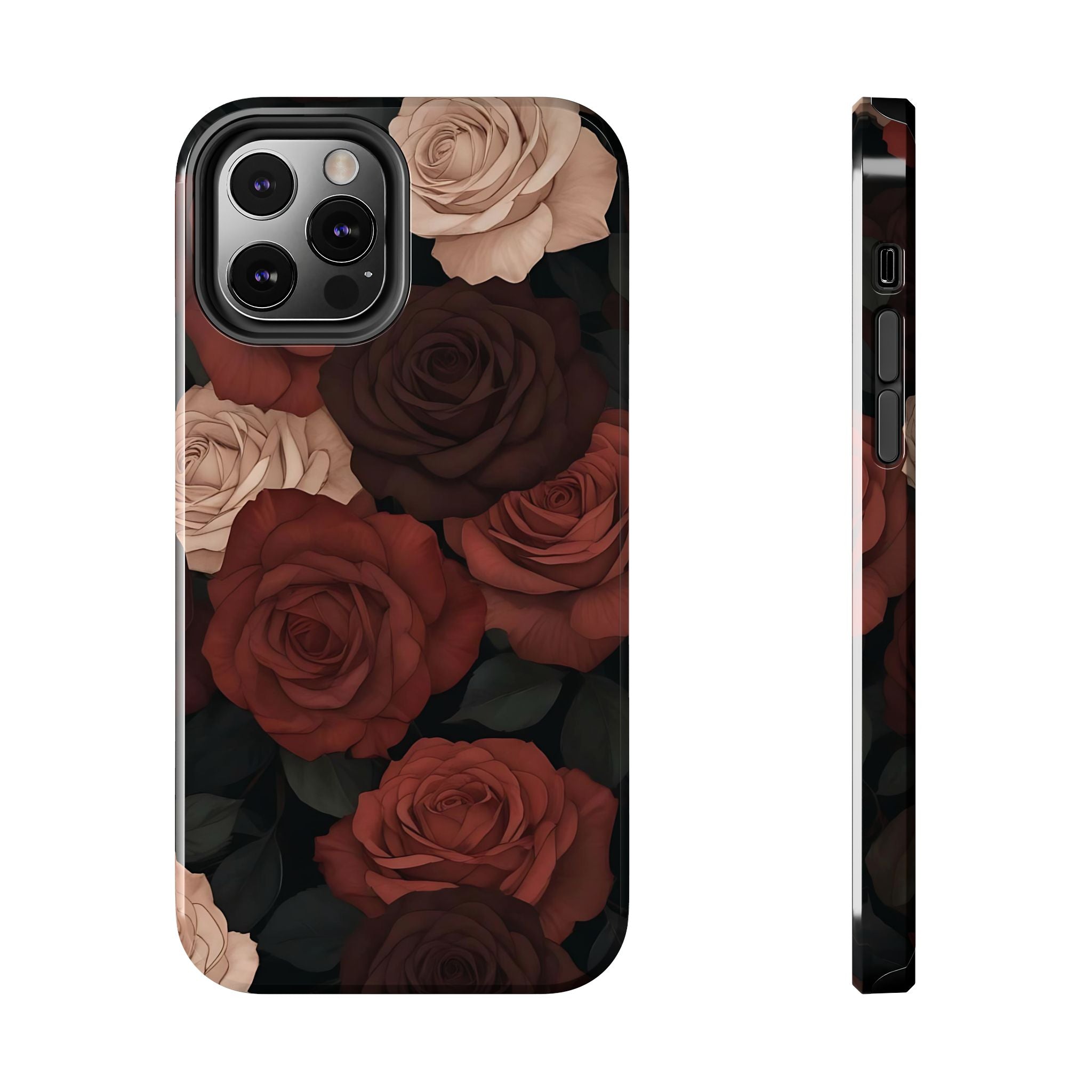 Chocolate Roses Floral iPhone Case