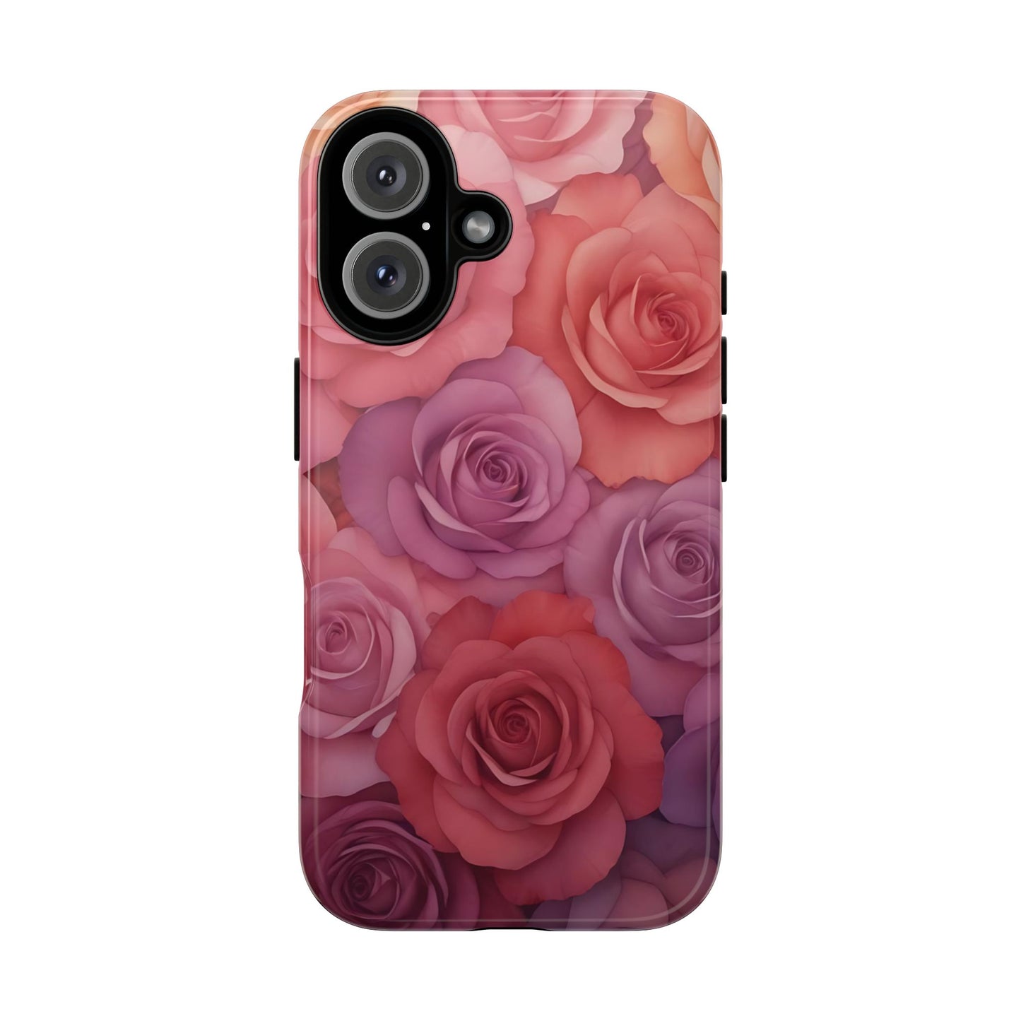 Coque iPhone à motif floral | Roses dégradées