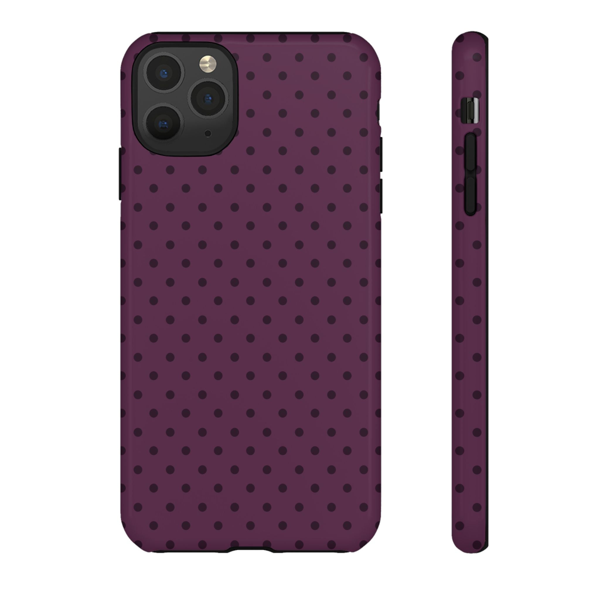 Plum Mood | Polka Dot iPhone Case