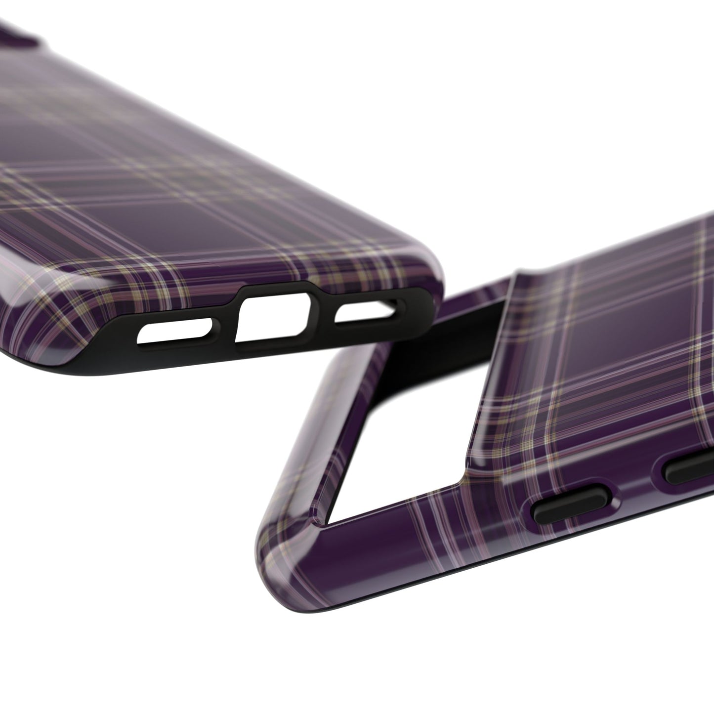 Plum Plaid | Preppy Plaid Pixel Case