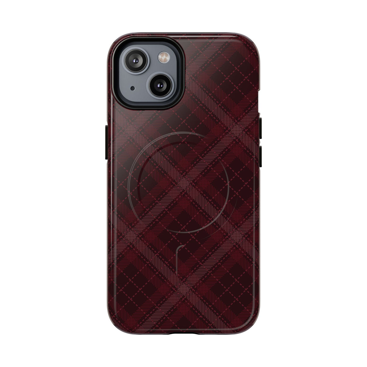 Trendsetter | Burgundy Plaid MagSafe Case