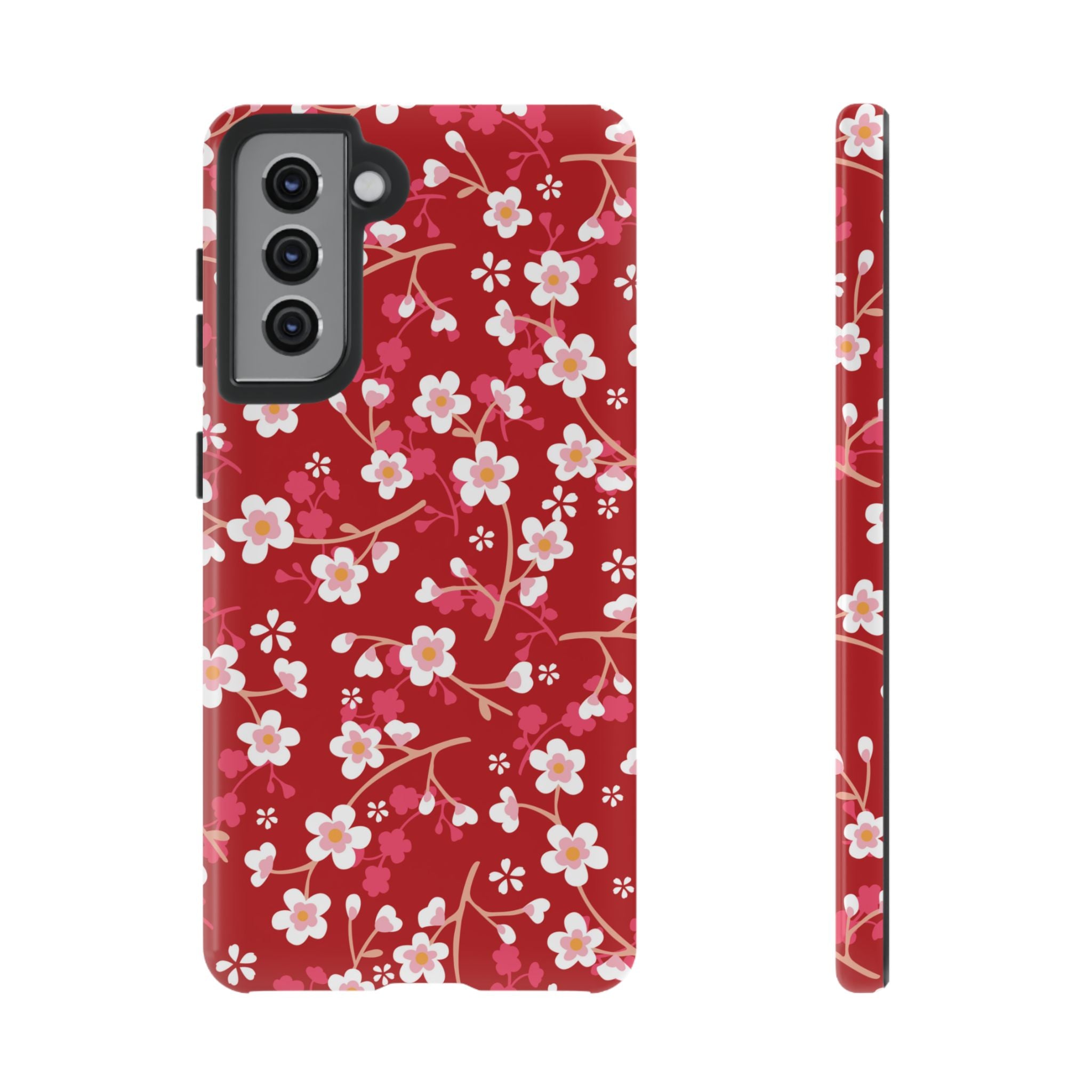Cherry Bloom | Red Floral Galaxy Case