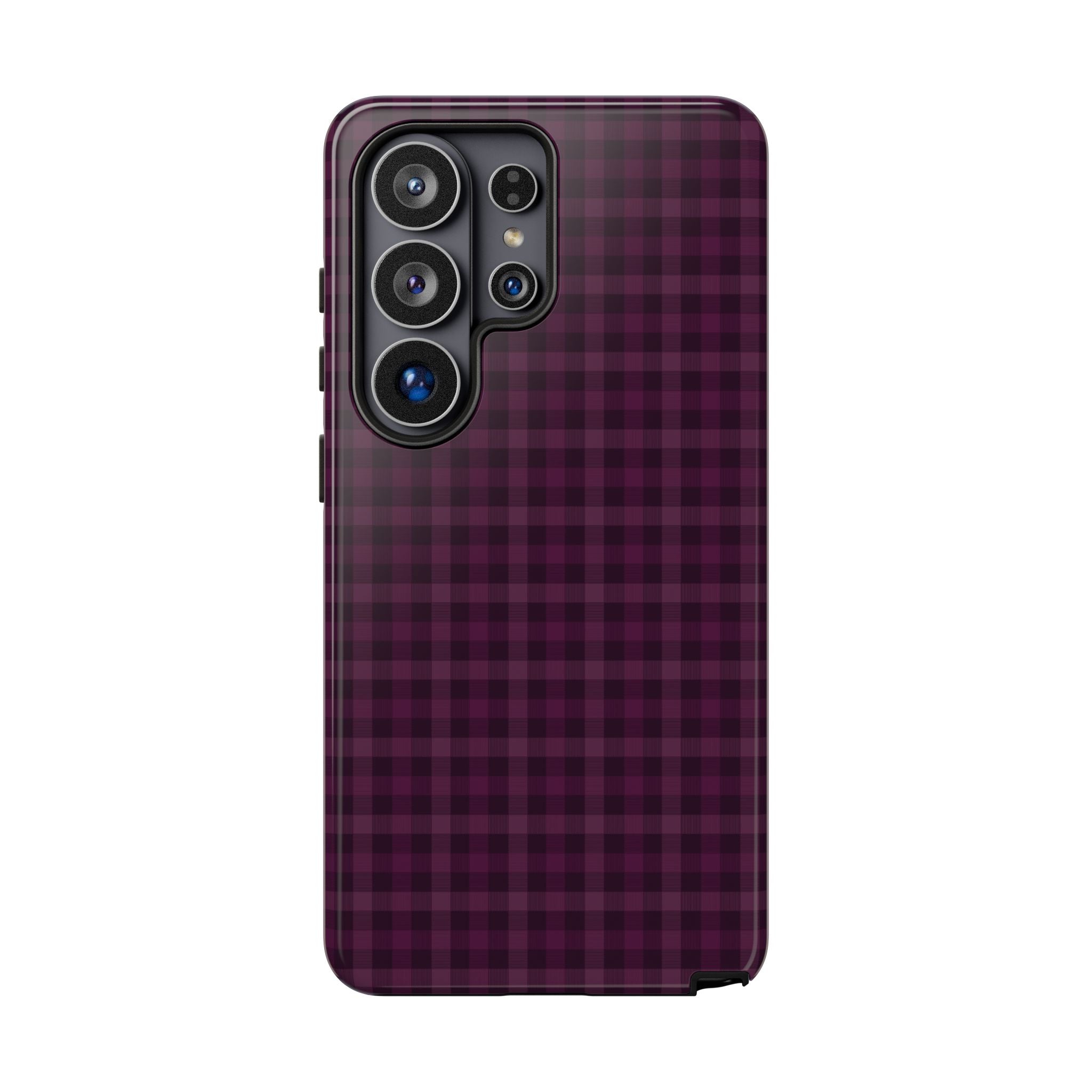 Plum Crush | Purple Plaid Galaxy Case