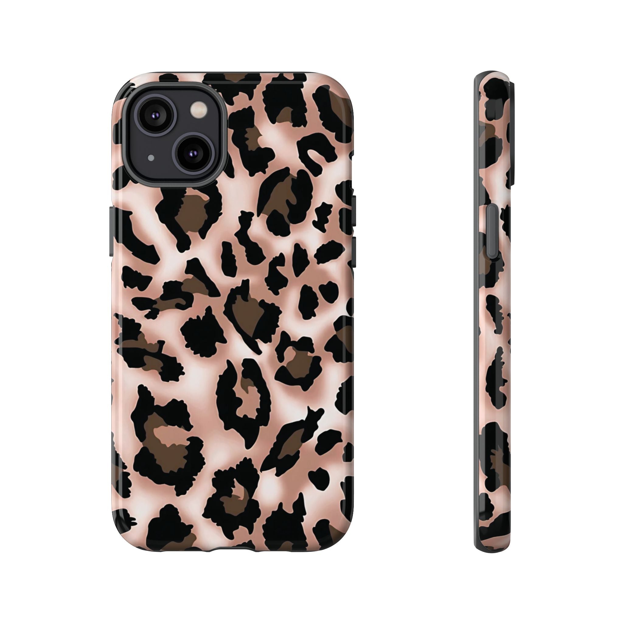 Funda para iPhone con estampado de leopardo y manchas