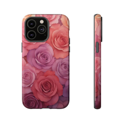 Coque iPhone à motif floral | Roses dégradées