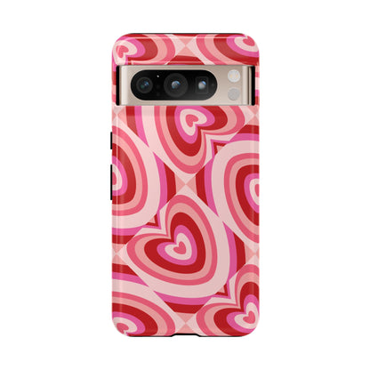 Hearts Squared | Pink Retro Heart Case