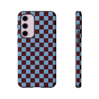 Checked Out | Blue & Brown Checkerboard Case