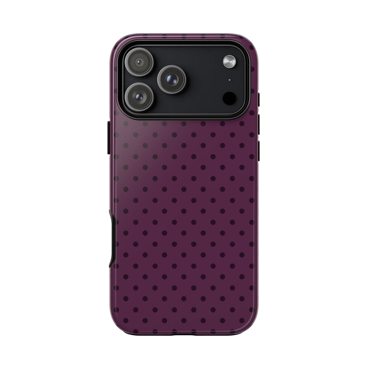 Plum Mood | Polka Dot iPhone Case