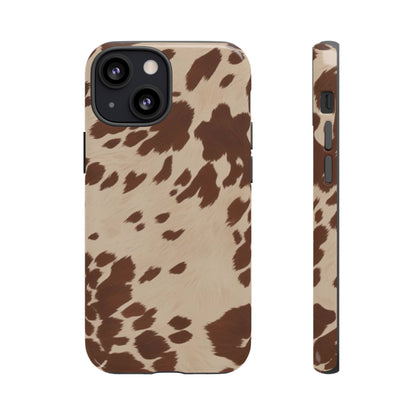 Rodeo Girl | Brown Cow Print Case