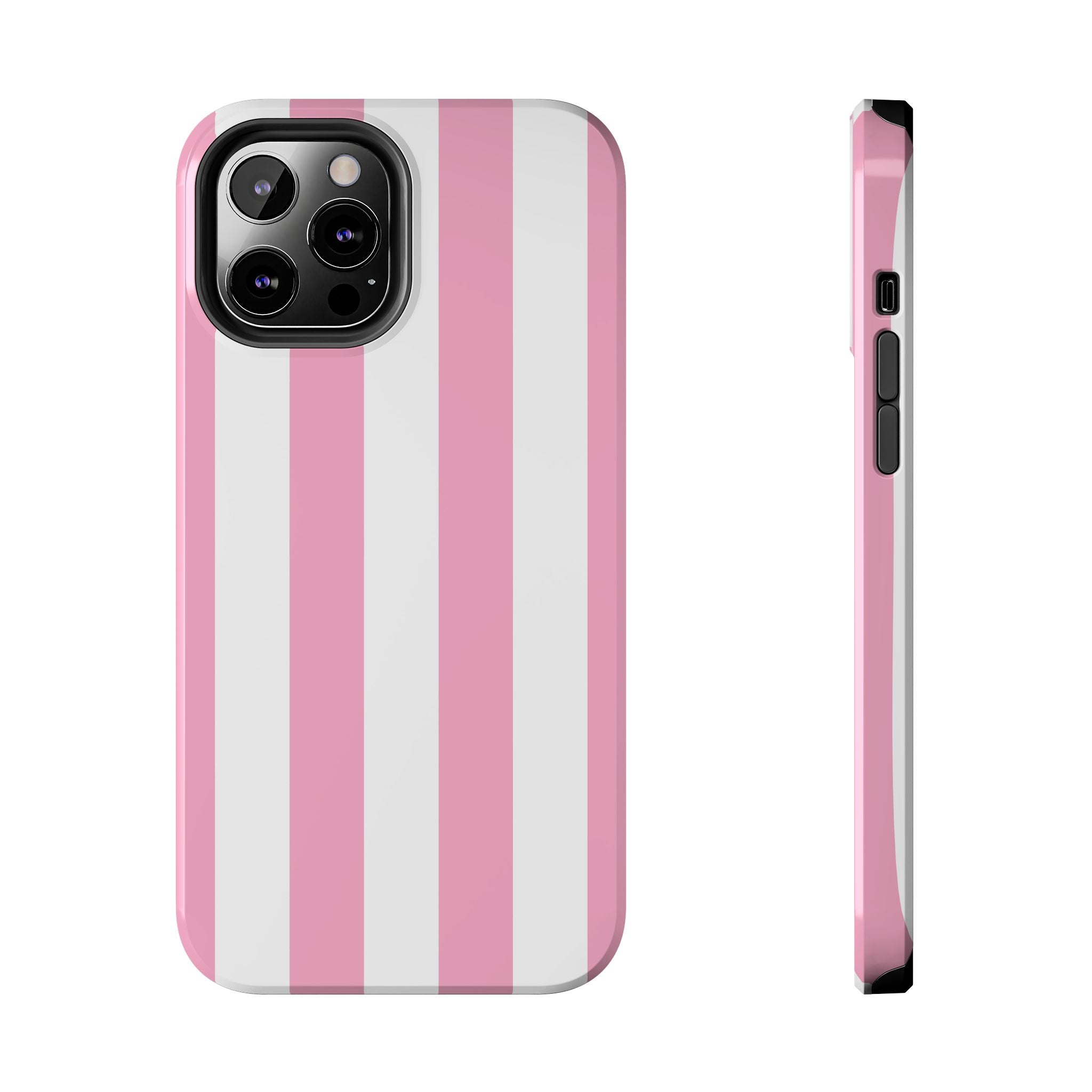 Pink Cabana Stripe iPhone Case