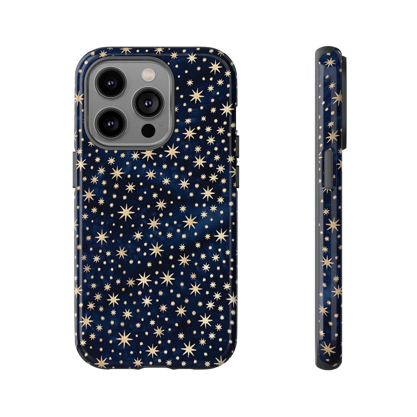 Coque rigide pour iPhone à motif ciel nocturne | ciel étoilé bleu