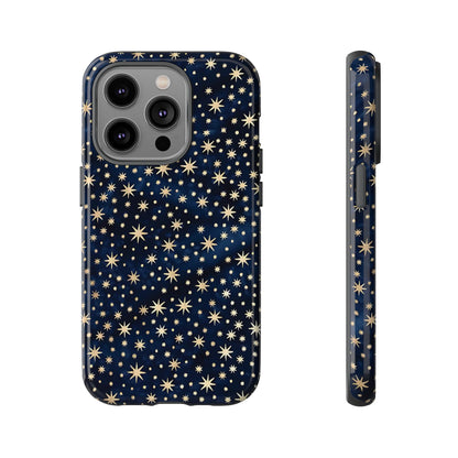 Coque rigide pour iPhone à motif ciel nocturne | ciel étoilé bleu